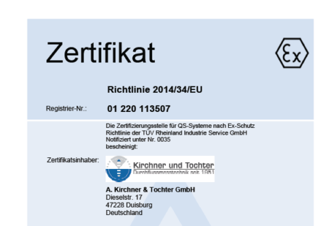 ATEX monitoring audit - A. Kirchner und Tochter GmbH